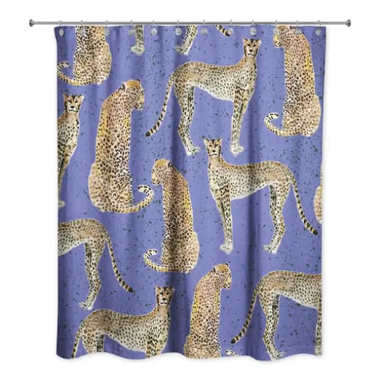 Cheetah Shower Curtain Blue {3}
