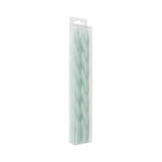 10" Unscented Twist Taper Candles, 2ct. by Ashland&reg; Light Blue {3}