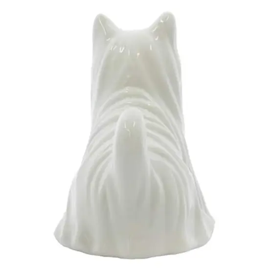 6.5" White Ghost Cat Pre-Lit Ceramic Tabletop D&eacute;cor by Ashland&reg; {5}