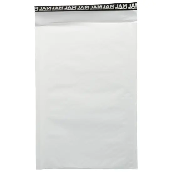 JAM Paper 8.5" x 13" White Kraft Bubble Lite Padded Mailers, 25ct. {1}