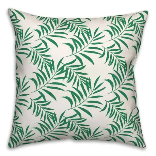 Palms Throw Pillow Green {1}