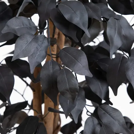 3ft. Artificial Halloween Black Ficus Tree with Natural Trunk {4}