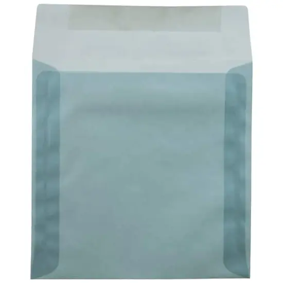 JAM Paper 8" x 8" Square Translucent Vellum Invitation Envelopes, 25ct. Ocean Blue {4}