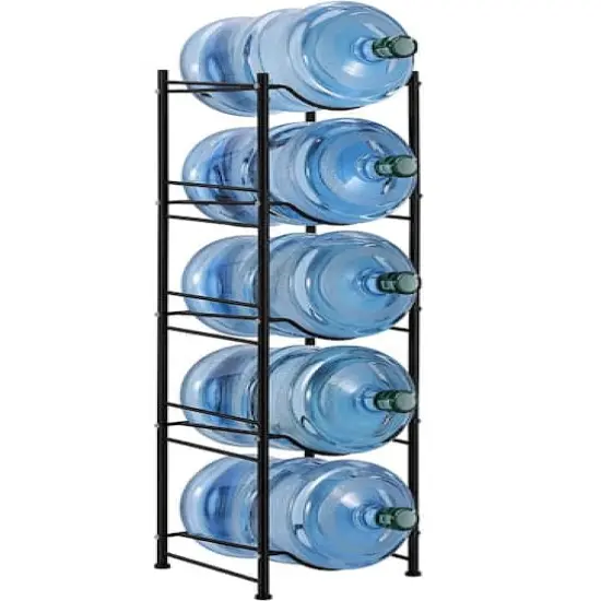 5gal. Water Jug Holder 5-Tier Storage Rack Black {4}