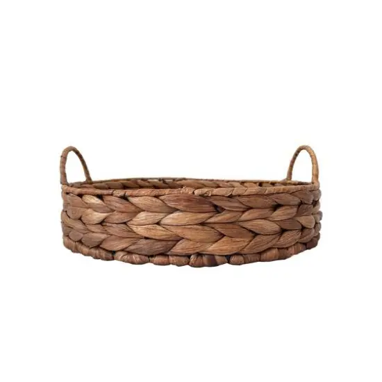 Natural Round Woven Water Hyacinth Decorative Tray by Ashland&reg; {3}