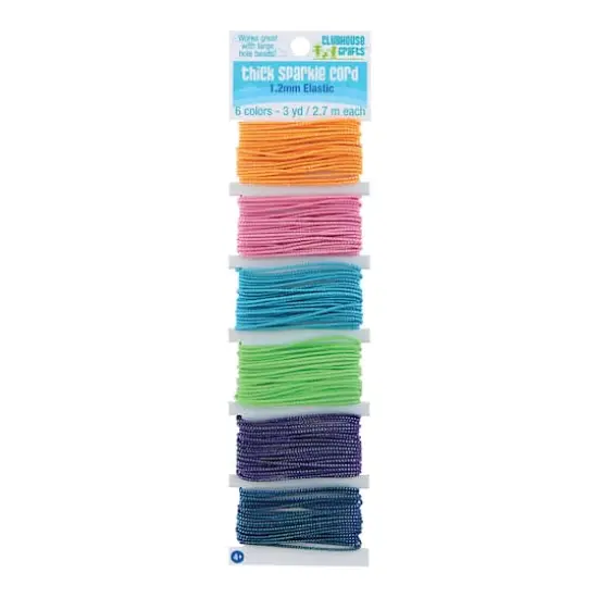 Clubhouse Crafts&reg; 1.2mm Thick Sparkle Elastic Cords {1}