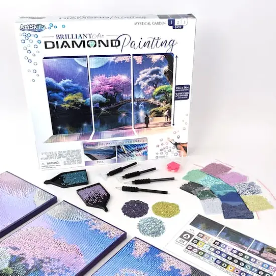 ArtSkills&reg; Brilliant Art Mystical Garden Stretched Canvas Diamond Painting Kit {3}