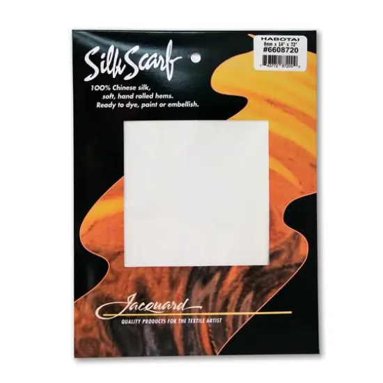 Jacquard Habotai Silk Scarf, 8mm {1}