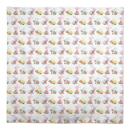 Pastel Floral Rabbits 58" x 58" Tablecloth {1}