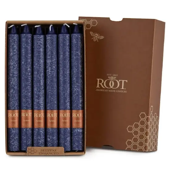 Root Candles 9" Unscented Timberline&trade; Arista&trade; Taper Candles, 12ct. Abyss {1}