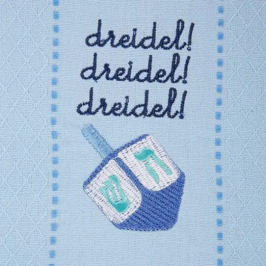 DII&reg; Dreidel Embroidered Dishtowel Set {7}