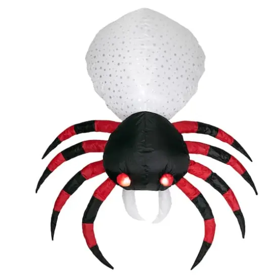 4ft. Lighted Inflatable Chill & Thrill Spider Outdoor Halloween Decoration {1}
