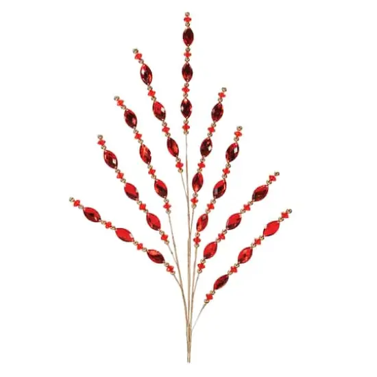 33.75" Jewel Bead Sprays, 2ct. Red {4}