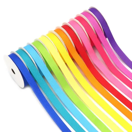 Gwen Studios 3/8" x 3yd. Brights Grosgrain Ribbon Pack, 12ct. {1}