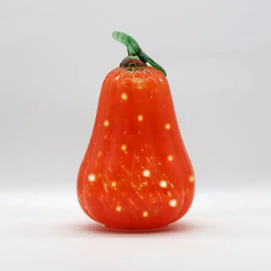 Warm White LED Orange Glass Gourd by Ashland® {3}