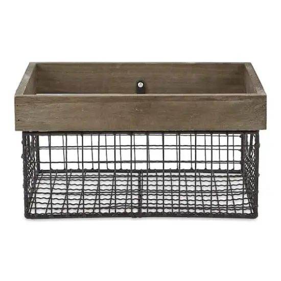 DII&reg; Farmhouse Basket Set Antique Silver {3}