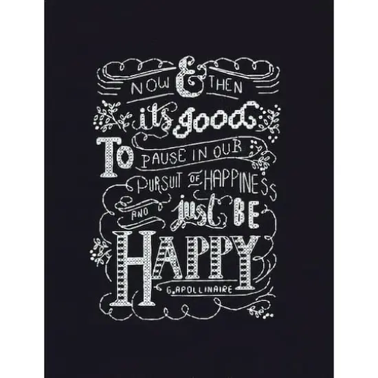 Design Works&trade; Just Be Happy Counted Cross Stitch Kit {1}