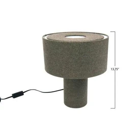 Hello Honey&reg; Gray Wool Blend Table Lamp & Shade Set {7}
