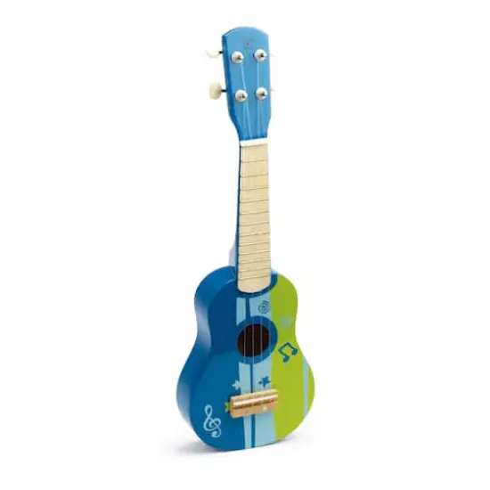 Hape Blue & Green Kid's Wooden Toy Ukulele {1}