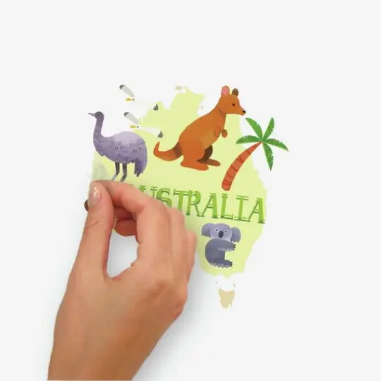 RoomMates Kids World Map Peel & Stick Giant Wall Decals {6}