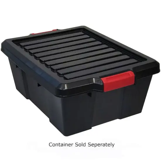 Quantum Storage Systems&reg; Black 21" x 15.875" x 1" Lid for Latch Container {3}