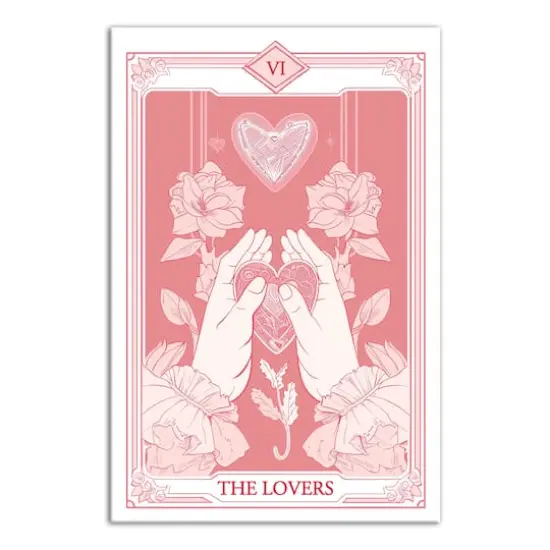 18" The Lovers Tarot Canvas Wall Art {1}