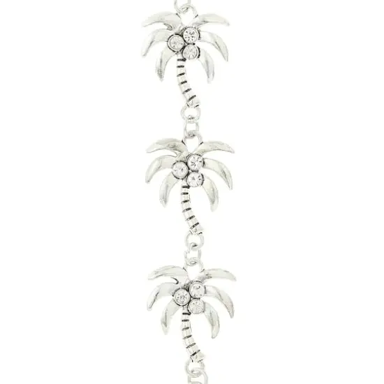 Rhodium Metal Palm Tree Beads by Bead Landing&trade; {1}