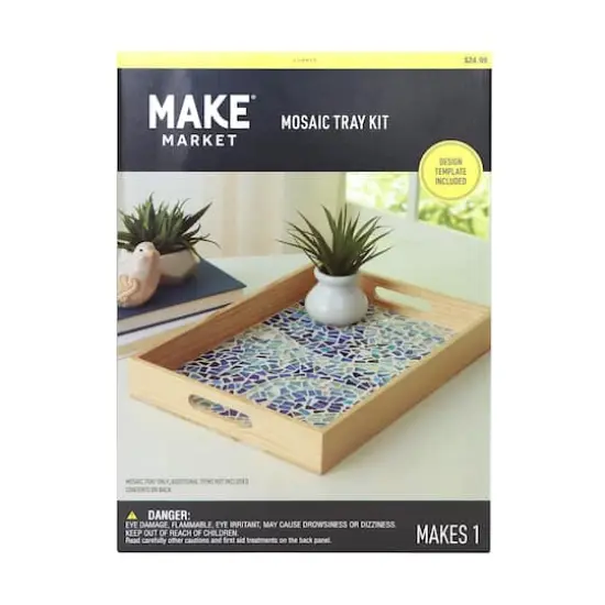 10" x 14" Blue Wave Mosaic Tray Kit by Make Market&reg; {1}