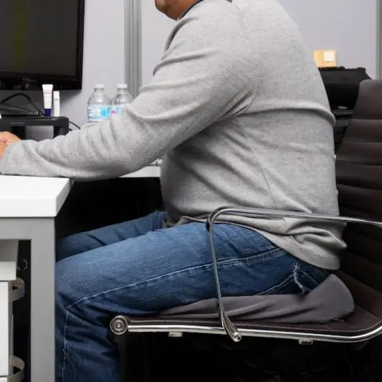 Mind Reader 18" Gray Memory Foam Chair Orthopedic Seat Cushion {5}