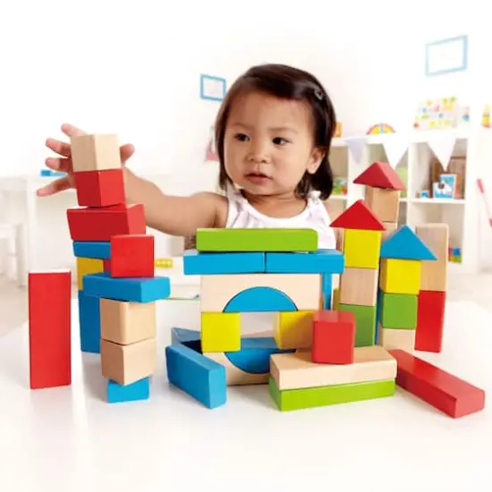 Hape Maple Wood Kids Building Blocks {3}