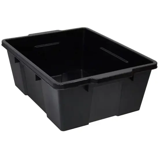 Quantum Storage Systems&reg; 21" x 15.875" x 7.75" Black Latch Container {1}