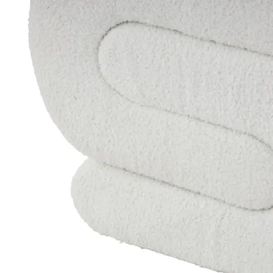 19" S-Shaped Room Ottoman with Connected Arches White {5}