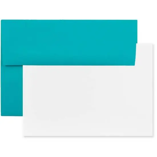 JAM Paper 5.25" x 7.25" Blank Flat Recycled Greeting Cards & Envelopes, 100ct. Brite Hue Yellow {2}
