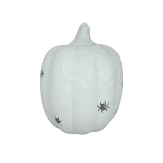 7.25" DIY Ceramic LED Pumpkin with Spiders D&eacute;cor by Make Market&reg; {4}