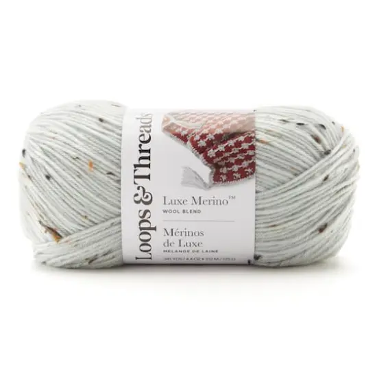 Luxe Merino&trade; Tweed Yarn by Loops & Threads&reg; Chalky Blue {1}