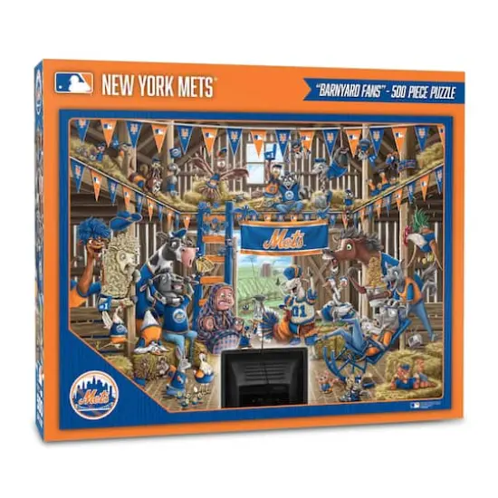 MLB Barnyard Fans 500 Piece Puzzle New York Mets {1}