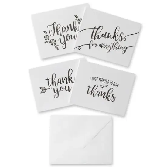 Assorted Black Thank You Cards & Envelopes by Recollections&trade;, 4.25" x 5.5" {7}