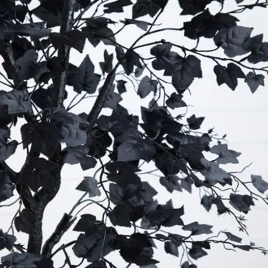6ft. Artificial Halloween Black Maple Tree {4}