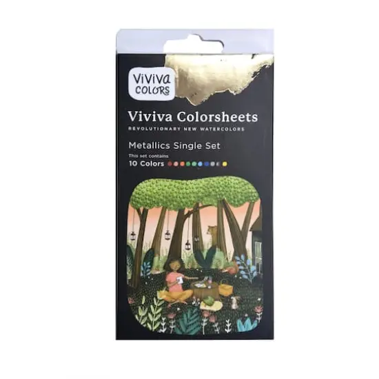 Viviva Colorsheet 10-Color Metallic Watercolor Set {4}