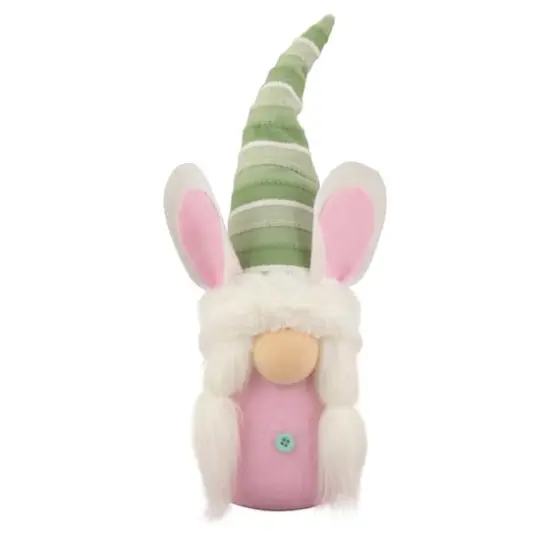 13" Pink and Green Girl Easter Bunny Gnome {1}