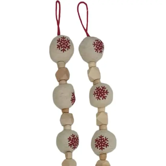 6ft. Wood Snowflake Ball Garland by Ashland&reg; {3}