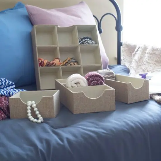 Household Essentials 12" Narrow Accessory Organizer Tray Brown {14}