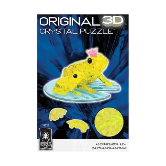 3D Crystal Puzzle - Frog (Yellow): 43 Pcs {4}