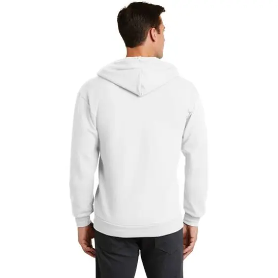 Port & Company® Neutrals Core Fleece Full-Zip Hooded Sweatshirt White {5}