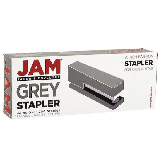 JAM Paper Desk Stapler & Staples Set Gray/Black {5}