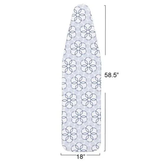 Household Essentials Deluxe Ironing Board Cover & Pad Blue Rings {5}