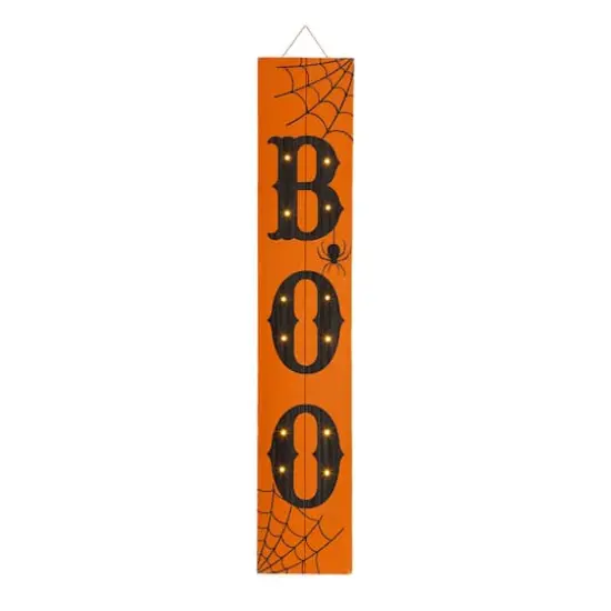 Glitzhome&reg; 42" Lighted Halloween BOO Porch Sign {1}