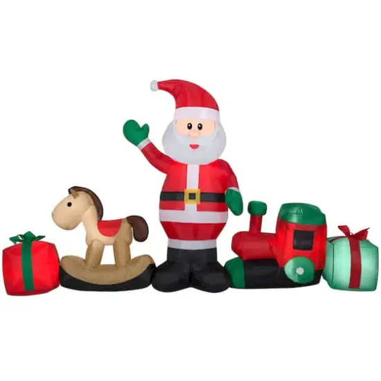 4ft. Airblown&reg; Inflatable Santa & Toys Collection Scene {1}