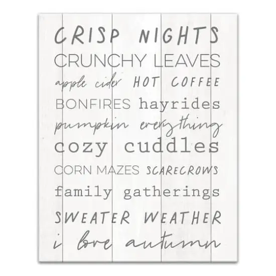 I Love Autumn Canvas Wall Art {1}