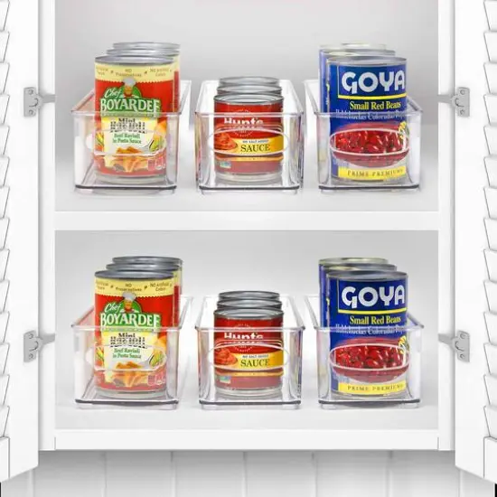 Sorbus Small Clear Kitchen & Fridge Storage Bins {6}